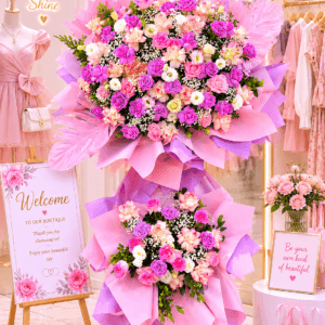 Lẵng Hoa "Pink Blossom Style" – Thanh Lịch Theo Cách Riêng