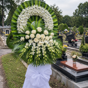 Kệ Hoa Chia Buồn Thành Kính Phân Ưu – Hoa Trắng Thanh Khiết