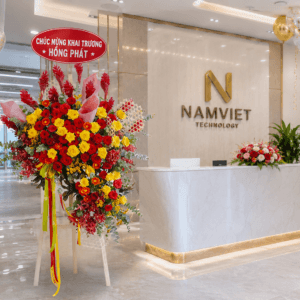 Lẵng Hoa Khai Trương Đỏ Vàng Sang Trọng – Giao Hoa Tận Nơi TP.HCM