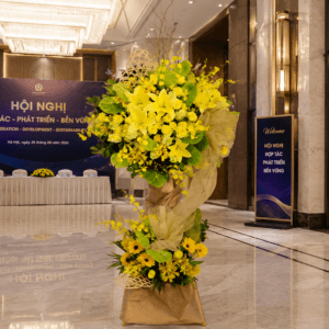 Lẵng Hoa Chúc Mừng Tông Vàng Phát Tài – Khởi Sắc Thành Công