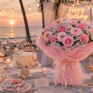 Ngọt Ngào Như Nắng Mai – Bó Hoa Hồng Hồng Pastel Dịu Dàng
