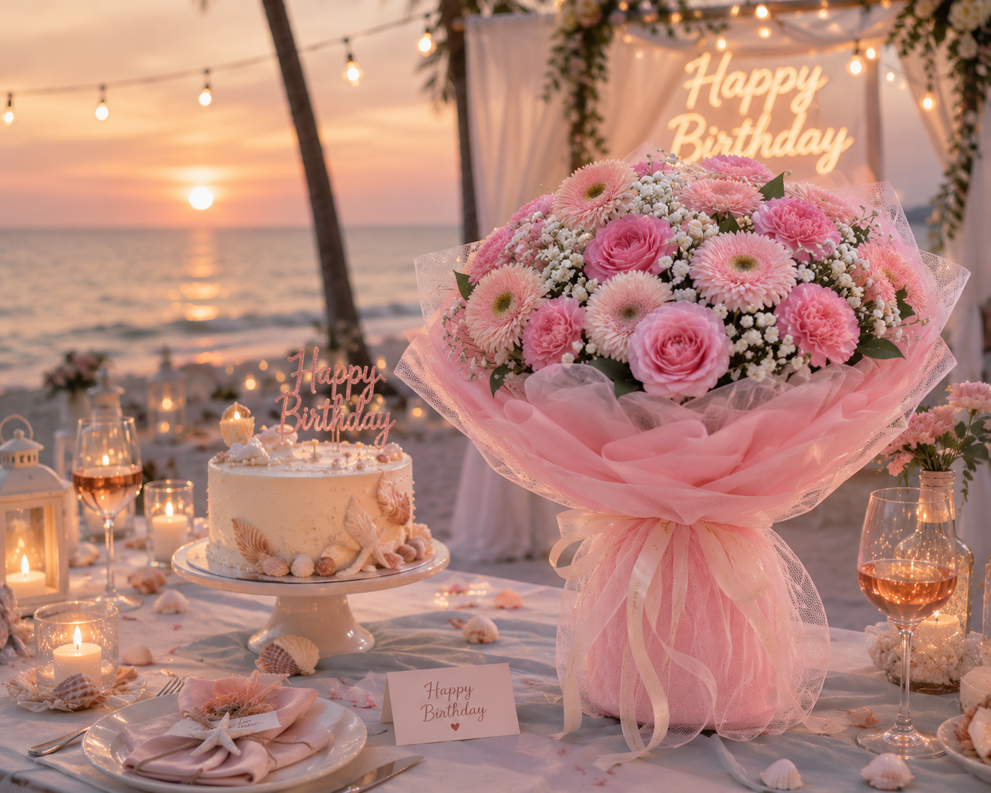 Ngọt Ngào Như Nắng Mai – Bó Hoa Hồng Hồng Pastel Dịu Dàng