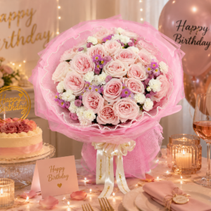 Ngày Có Em – Bó Hoa Hồng Pastel Cao Cấp