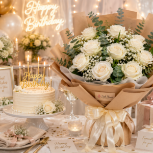 White Roses – Bó Hoa Hồng Trắng Thanh Lịch