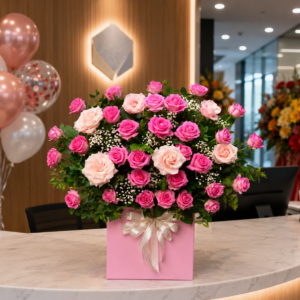 Giỏ Hoa Hồng Ngọt Ngào Sweet Pink
